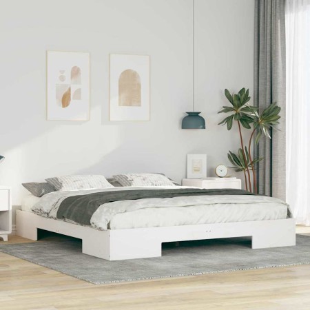 Estructura de cama Blanco 180 x 200 cm Madera maciza de pino