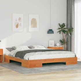 Estructura de cama Marrón 180 x 200 cm Madera maciza de pino en Camas y somieres | Comprar online en Foro24