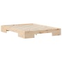 Estructura de cama Marrón 150 x 200 cm Madera maciza de pino en Camas y somieres | Comprar online en Foro24