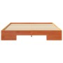 Estructura de cama Marrón 150 x 200 cm Madera maciza de pino