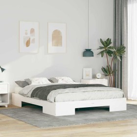 Estructura de cama Blanco 140 x 200 cm Madera maciza de pino