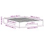 Estructura de cama Blanco 140 x 200 cm Madera maciza de pino