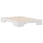 Estructura de cama Blanco 140 x 190 cm Madera maciza de pino