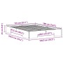 Estructura de cama Blanco 135 x 190 cm Madera maciza de pino