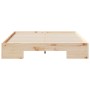 Estructura de cama Marrón 120 x 190 cm Madera maciza de pino