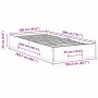 Estructura de cama Marrón 100 x 200 cm Madera maciza de pino