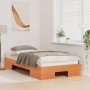 Estructura de cama Marrón 100 x 200 cm Madera maciza de pino