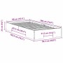 Estructura de cama Marrón 90 x 190 cm Madera maciza de pino en Camas y somieres | Comprar online en Foro24