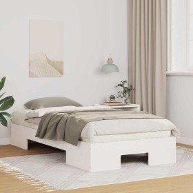Estructura de cama Blanco 75 x 190 cm Madera maciza de pino en Camas y somieres | Comprar online en Foro24