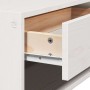 Mesa de Noche Blanco 50 x 32.5 x 24 cm Madera maciza de pino
