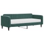 Sofá cama con colchón terciopelo verde oscuro 90x200 cm de vidaXL, Camas y somieres - Ref: Foro24-3197041, Precio: 311,37 €