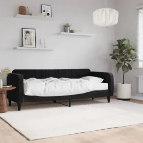 Sofa bed with black velvet mattress 80x200 cm by vidaXL, Beds and slatted bases - Ref: Foro24-3197036, Price: 308,78 €, Disco...