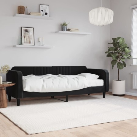Schlafsofa mit schwarzer Samtmatratze 80x200 cm von vidaXL, Betten und Lattenroste - Ref: Foro24-3197036, Preis: 314,18 €, Ra...