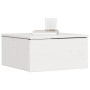 Mesa de Noche con cajón 2 pcs Blanco 37 x 35 x 18.5 cm