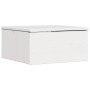 Mesa de Noche con cajón 2 pcs Blanco 37 x 35 x 18.5 cm