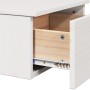 Mesa de Noche con cajón 2 pcs Blanco 37 x 35 x 18.5 cm