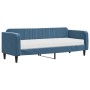 Sofá cama con colchón terciopelo azul 80x200 cm de vidaXL, Camas y somieres - Ref: Foro24-3197031, Precio: 328,18 €