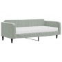 Sofa bed with light gray velvet mattress 100x200 cm by vidaXL, Beds and slatted bases - Ref: Foro24-3197046, Price: 340,45 €,...