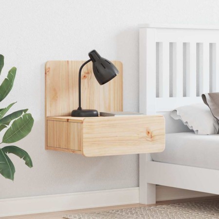 Mesa de Noche Marrón 44 x 32.5 x 40 cm Madera maciza de pino