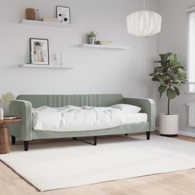 Schlafsofa mit hellgrauer Samtmatratze 80x200 cm von vidaXL, Betten und Lattenroste - Ref: Foro24-3197032, Preis: 319,06 €, R...