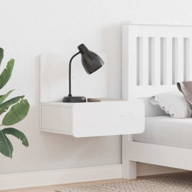 Mesa de Noche con cajón 2 pcs Blanco 44 x 32.5 x 40 cm