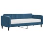 Schlafsofa mit blauer Samtmatratze 90x200 cm von vidaXL, Betten und Lattenroste - Ref: Foro24-3197038, Preis: 312,08 €, Rabat...