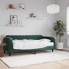 Schlafsofa mit dunkelgrüner Samtmatratze 100x200 cm von vidaXL, Betten und Lattenroste - Ref: Foro24-3197048, Preis: 335,90 €...