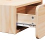 Mesa de Noche Marrón 39 x 34 x 16.5 cm Madera maciza de pino