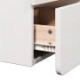 Mesa de Noche Blanco 39 x 34 x 33 cm Madera maciza de pino
