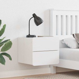 Mesa de Noche con cajón 2 pcs Blanco 39 x 34 x 33 cm en Mesitas de noche | Comprar online en Foro24