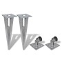 Pfostenstützenbolzen 2 Stück aus Stahl von vidaXL, Zaunpfosten - Ref: Foro24-140594, Preis: 34,46 €, Rabatt: %
