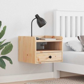 Mesa de Noche Marrón 38 x 36 x 29.5 cm Madera maciza de pino