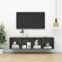 Wand-TV-Schrank aus glänzendem grauem Sperrholz, 37 x 37 x 142,5 cm von vidaXL, TV-Möbel - Ref: Foro24-805497, Preis: 46,73 €...