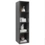 Glossy gray plywood wall TV cabinet 37x37x142.5 cm by vidaXL, TV Furniture - Ref: Foro24-805497, Price: 46,36 €, Discount: %