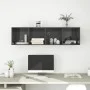 Glossy gray plywood wall TV cabinet 37x37x142.5 cm by vidaXL, TV Furniture - Ref: Foro24-805497, Price: 46,36 €, Discount: %