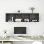 Wand-TV-Schrank aus glänzendem grauem Sperrholz, 37 x 37 x 142,5 cm von vidaXL, TV-Möbel - Ref: Foro24-805497, Preis: 46,73 €...