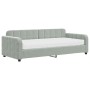 Sofa bed with light gray velvet mattress 90x200 cm by vidaXL, Beds and slatted bases - Ref: Foro24-3196905, Price: 319,31 €, ...