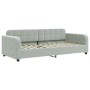 Sofa bed with light gray velvet mattress 90x200 cm by vidaXL, Beds and slatted bases - Ref: Foro24-3196905, Price: 319,31 €, ...