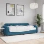 Sofá cama con colchón terciopelo azul 90x200 cm de vidaXL, Camas y somieres - Ref: Foro24-3196904, Precio: 355,21 €, Descuent...
