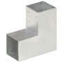 Conector de postes en forma de L metal galvanizado 91x91 mm