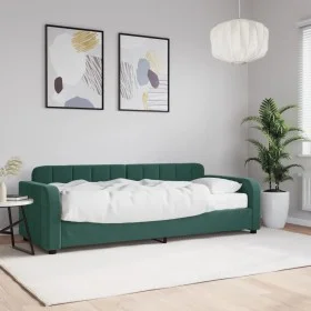 Sofa bed with dark green velvet mattress 80x200 cm by vidaXL, Beds and slatted bases - Ref: Foro24-3196900, Price: 309,30 €, ...