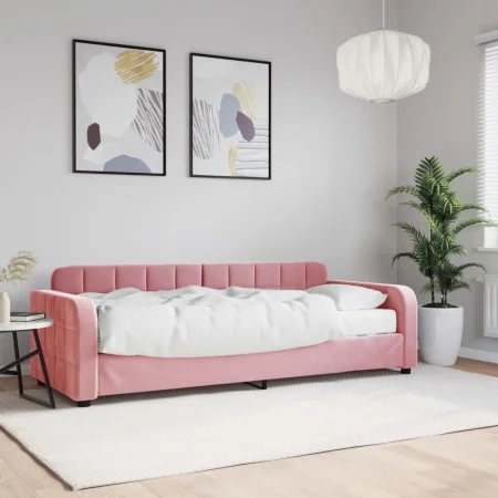 Sofá cama con colchón terciopelo rosa 80x200 cm de vidaXL, Camas y somieres - Ref: Foro24-3196901, Precio: 308,39 €, Descuent...