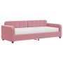 Sofa bed with pink velvet mattress 80x200 cm by vidaXL, Beds and slatted bases - Ref: Foro24-3196901, Price: 314,67 €, Discou...