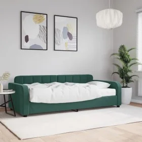 Schlafsofa mit dunkelgrüner Samtmatratze 90x200 cm von vidaXL, Betten und Lattenroste - Ref: Foro24-3196907, Preis: 357,92 €,...