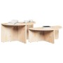 Mesa de Café 2 pcs Natural 79 x 39.5 x 40 cm