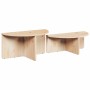 Mesa de Café 2 pcs Natural 79 x 39.5 x 40 cm