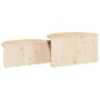 Mesa de Café 2 pcs Natural 79 x 39.5 x 40 cm