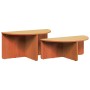 Mesa de Café 2 pcs Marrón cera 79 x 39.5 x 40 cm