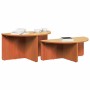 Mesa de Café 2 pcs Marrón cera 79 x 39.5 x 40 cm