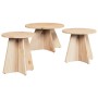 Mesa de Café 3 pcs Natural 49 x 49 x 30 cm